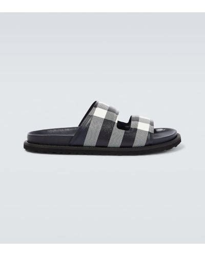 blue burberry slides|burberry slides outfit.